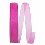 Load image into Gallery viewer, Chiffon Mono Sheer Ribbon -- Fuchsia Color --- Various Sizes
