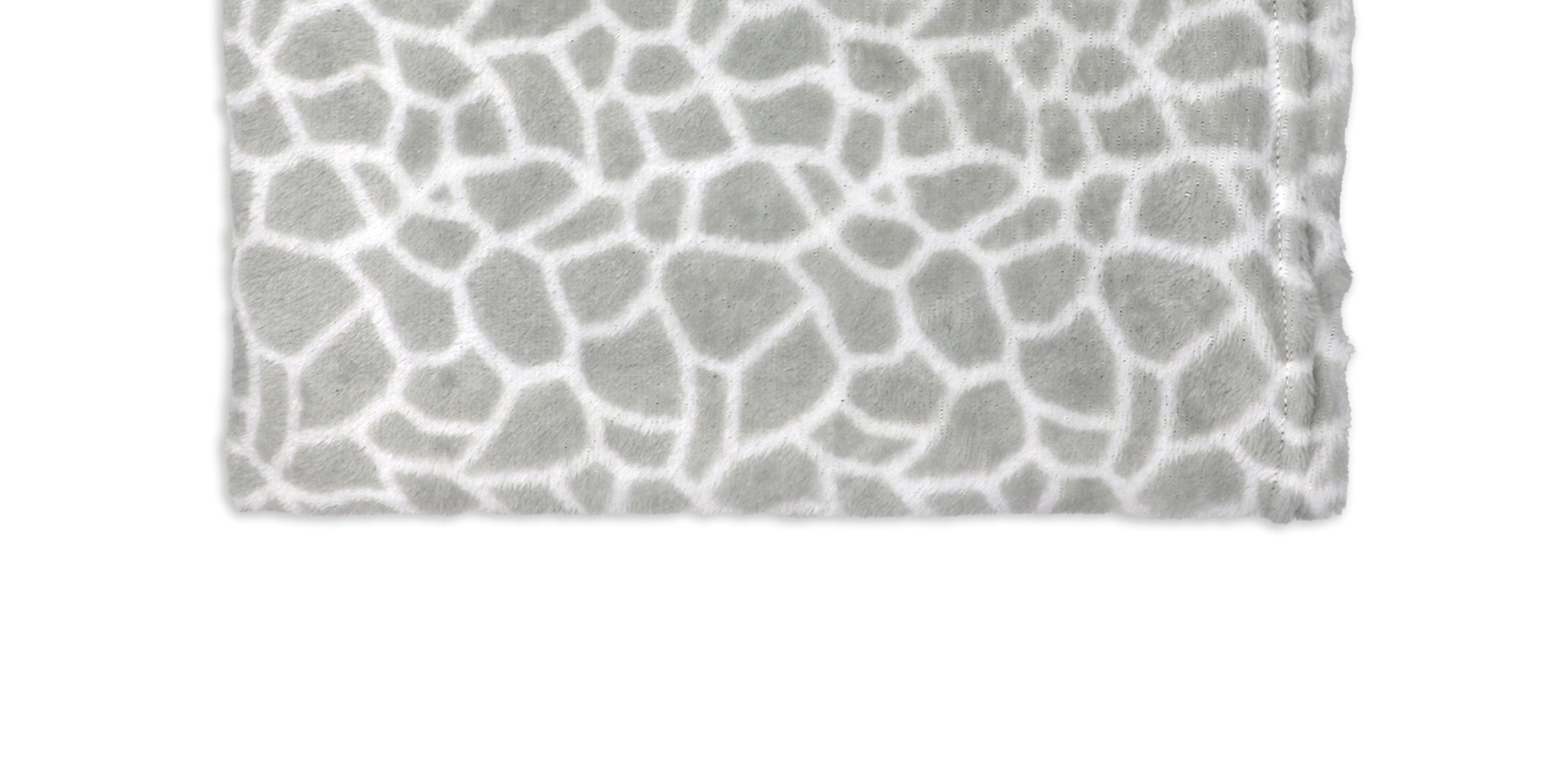 Giraffe Flannel Fleece Baby Blanket, 30 x 36 in, White & Grey Color