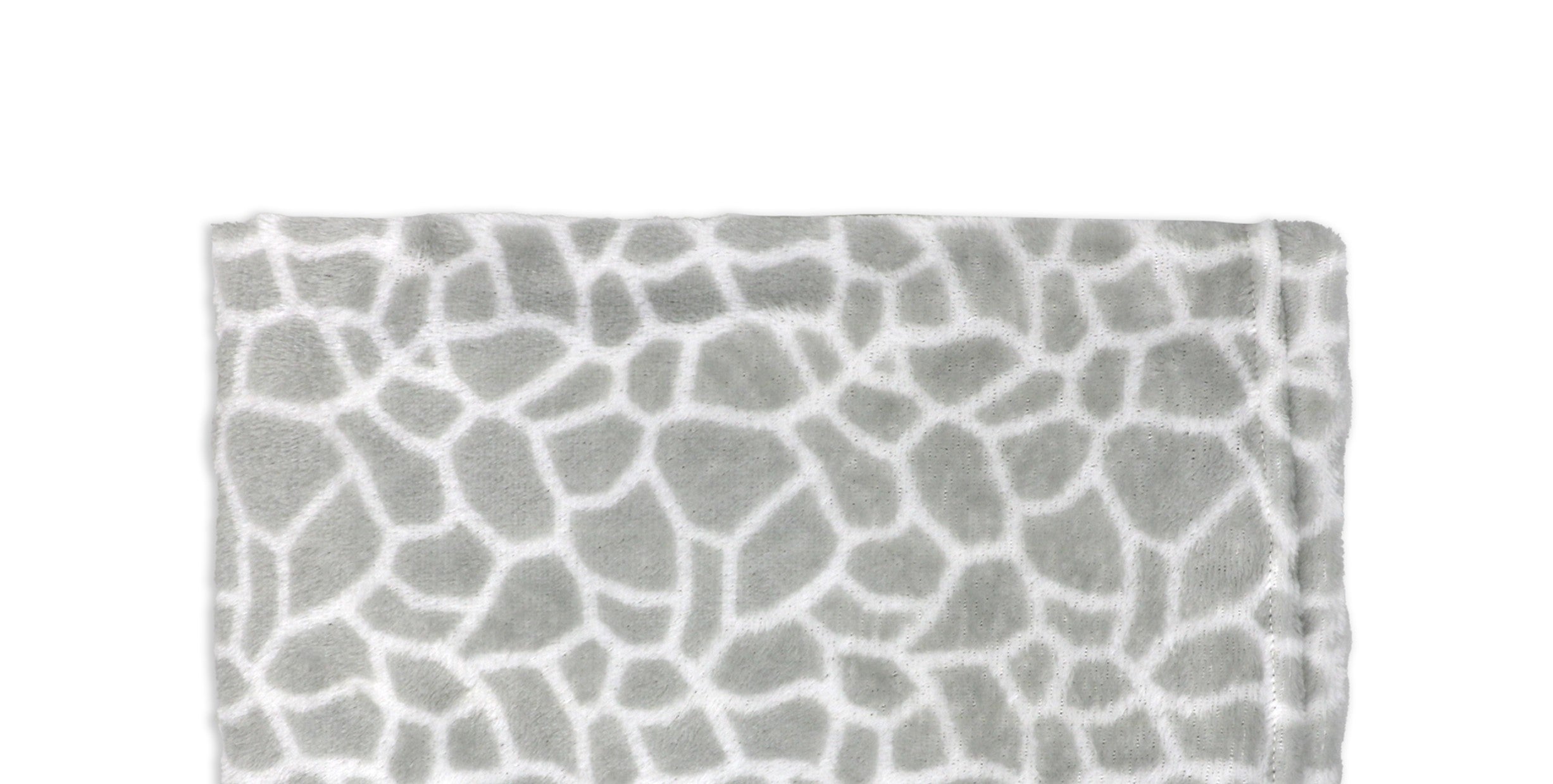 Giraffe Flannel Fleece Baby Blanket, 30 x 36 in, White & Grey Color
