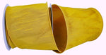 Load image into Gallery viewer, Extra-wide Florist Basics Dupioni Supreme Wired Edge Ribbon in vibrant Gold, 4 inches wide by 10 yards, designed for oversized bows, tree toppers, luxury gift packaging, and event décor.
