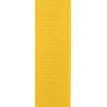 Load image into Gallery viewer, Back view of the Florist Basics Golden Yellow Dupioni wired ribbon illustrating the smooth polyester backing and durable stitched wired edge.
