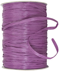 Premium - Matte Finish Raffia Ribbon --- 1/4in x 100 yards --- Grape Color