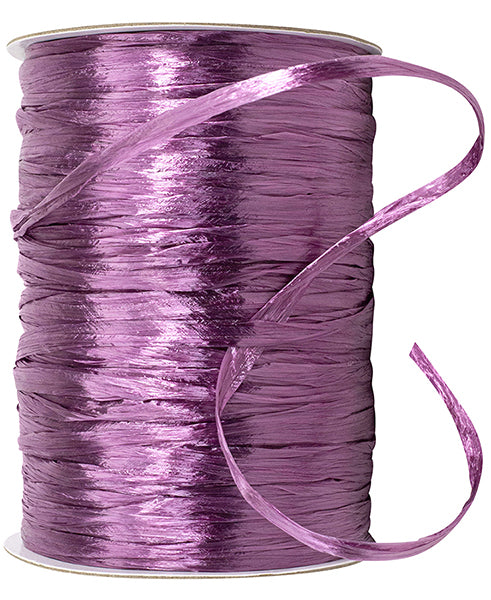 Premium - Pearl Finish Raffia Ribbon --- 1/4in x 100 yards --- Grape Color
