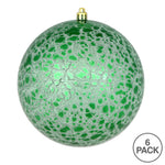 Load image into Gallery viewer, Green --- Drilled Crackle Finish Ball Ornament -- Various Sizes by Vickerman®
