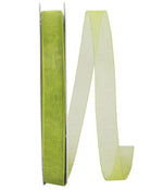 Load image into Gallery viewer, Chiffon Mono Sheer Ribbon -- Green Grass Color --- Various Sizes
