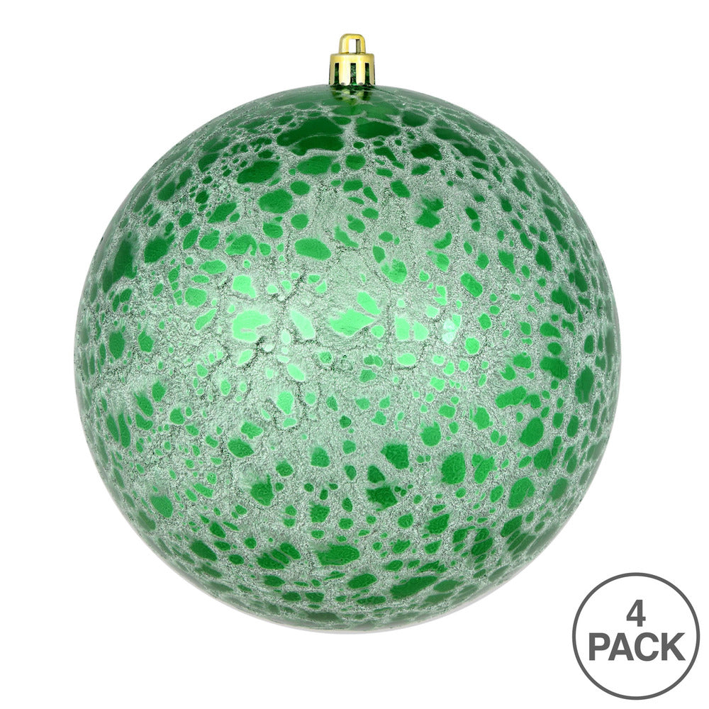 Green --- Drilled Crackle Finish Ball Ornament -- Various Sizes by Vickerman®