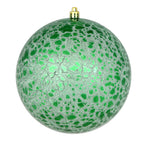 Load image into Gallery viewer, Green --- Drilled Crackle Finish Ball Ornament -- Various Sizes by Vickerman®
