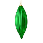 Load image into Gallery viewer, 8" -- Matte &amp; Shiny - Drilled Line Finial Christmas Ornaments — Various Colors -- 4 Pack by Vickerman®
