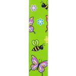 Load image into Gallery viewer, Butterflies &amp; Bees Design - Wire Edge Ribbon -- Green -- Various Sizes
