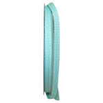 Load image into Gallery viewer, Grosgrain Saddle Stitch Ribbon -- Aqua / White Color --- Various Sizes
