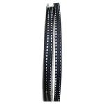 Load image into Gallery viewer, Grosgrain Saddle Stitch Ribbon -- Black / White Color --- Various Sizes
