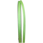 Load image into Gallery viewer, Grosgrain Saddle Stitch Ribbon -- Lime / White Color --- Various Sizes
