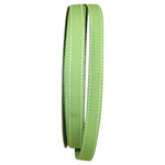 Load image into Gallery viewer, Grosgrain Saddle Stitch Ribbon -- Lime / White Color --- Various Sizes
