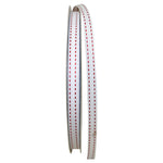 Load image into Gallery viewer, Grosgrain Saddle Stitch Ribbon -- White / Red Color --- Various Sizes
