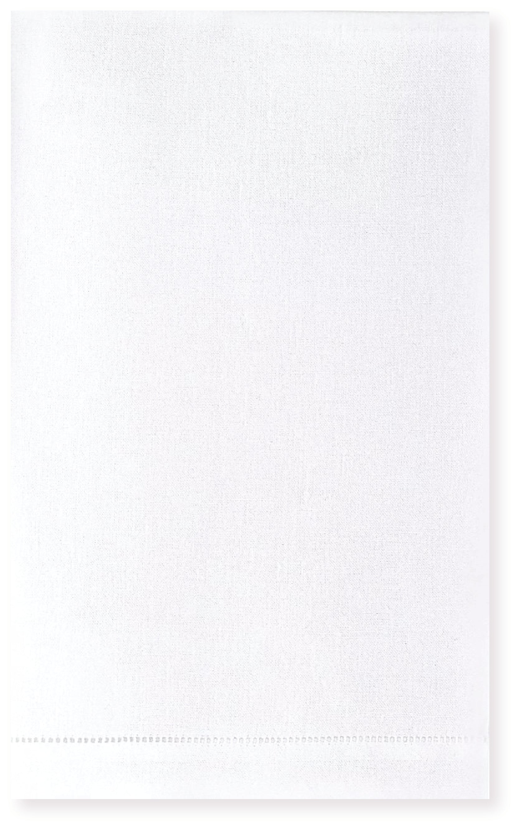 Guest Towel with Classic Hemstitch --- White Color