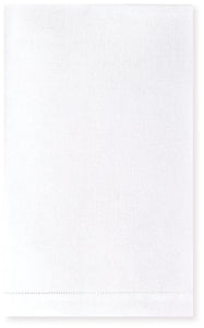 Guest Towel with Classic Hemstitch --- White Color