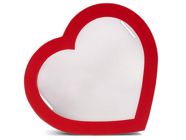 Heart Shape Box (with window) --- 3 pack --- Various Sizes --- Red Col ...