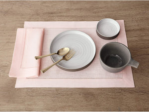 Hemstitched Table Linens (Light Pink Color)