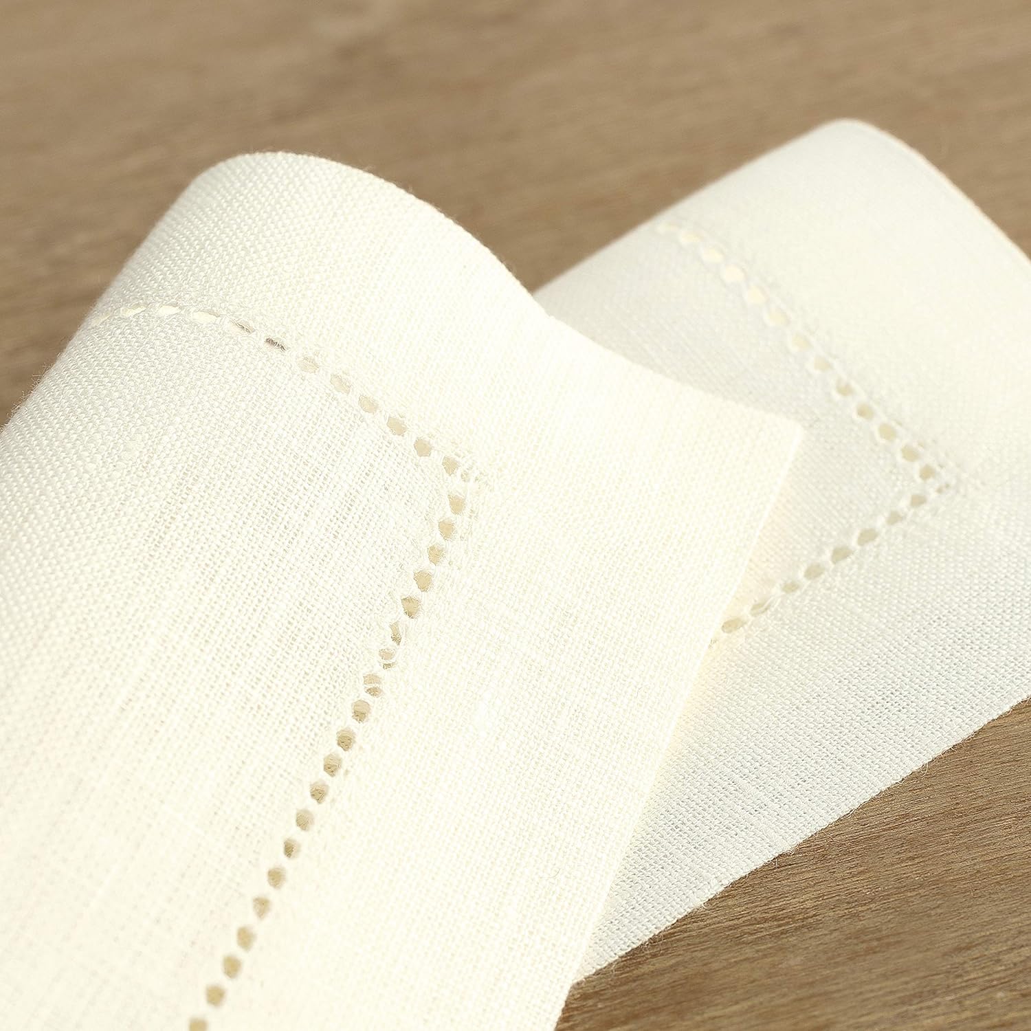 Hemstitched Table Linens (Cream Color)