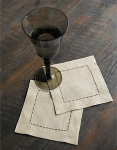 Hemstitched Table Linens (Natural Color)