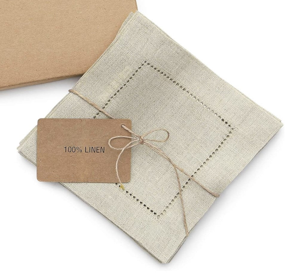 Hemstitched Table Linens (Natural Color)