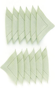 Hemstitched Table Linens (Sage Green Color)