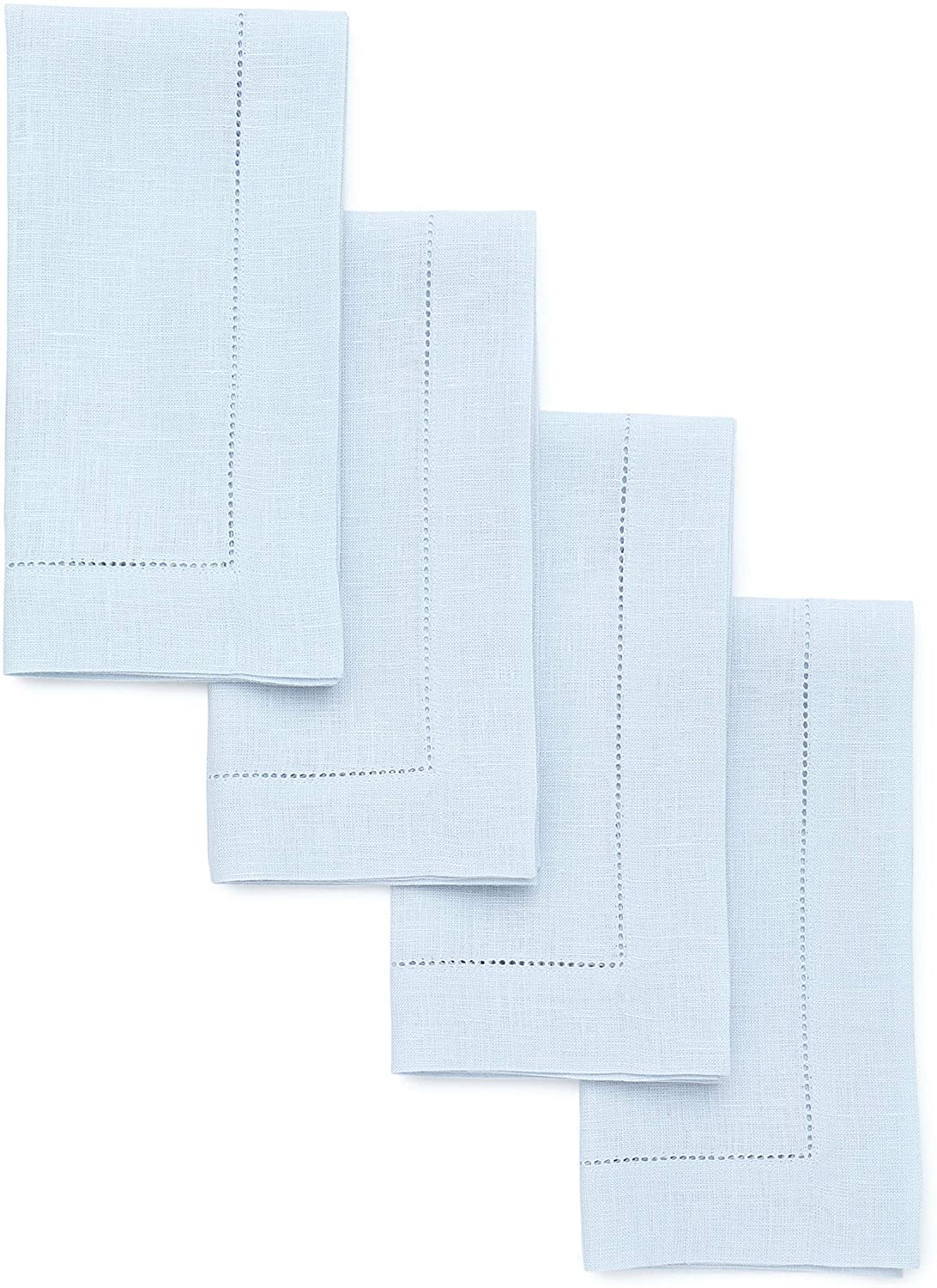 Hemstitched Table Linens (Light Blue Color)