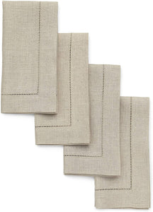 Hemstitched Table Linens (Natural Color)