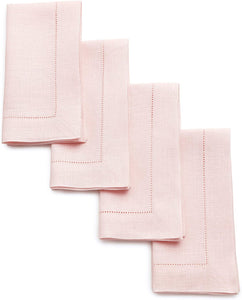 Hemstitched Table Linens (Light Pink Color)