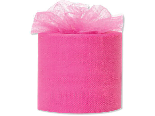 Premium Tulle Rolls - Various Sizes -- Hot Pink Color
