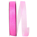 Load image into Gallery viewer, Chiffon Mono Sheer Ribbon -- Hot Pink Color --- Various Sizes
