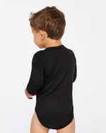 Load image into Gallery viewer, Baby Long Sleeve Jersey Bodysuit - 100% Cotton -- Black
