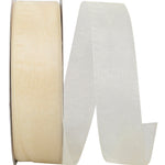 Load image into Gallery viewer, Chiffon Mono Sheer Ribbon -- Ivory Color --- Various Sizes
