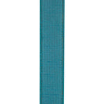 Load image into Gallery viewer, Back view of the Florist Basics Jade Dupioni wired ribbon illustrating the smooth polyester backing and durable stitched wired edge.
