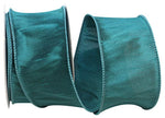 Load image into Gallery viewer, Full roll of Florist Basics Dupioni Supreme Wired Edge Ribbon in Jade, 2½ inch wide by 10 yards, ideal for wreath making, floral designs, holiday decorating, and elegant gift wrapping.
