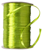 Load image into Gallery viewer, Premium - Pearl Finish Raffia Ribbon --- 1/4in x 100 yards --- Jungle Green Color
