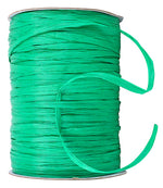 Load image into Gallery viewer, Premium - Matte Finish Raffia Ribbon --- 1/4in x 100 yards --- Kelly Color
