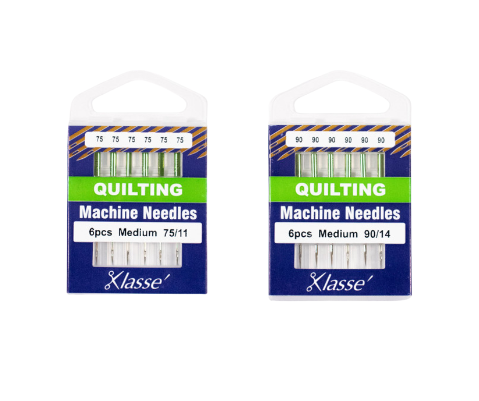 KLASSÉ® Quilting Sewing Machine Needles — 6 Pack — Sizes: 75/11 & 90/14