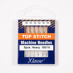 Load image into Gallery viewer, KLASSÉ® Topstitch Sewing Machine Needles — 6 Pack — Sizes 80/12, 90/14 &amp; 100/16
