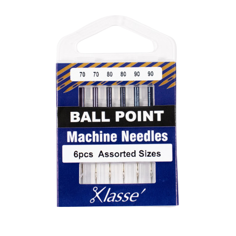 Home Sewing Machine (Ball Point) Needles (130/705 H SUK.) -- Assorted Sizes by KLASSÉ®