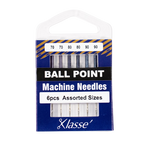 Load image into Gallery viewer, KLASSÉ® Ball Point Sewing Machine Needles — 6 Pack — Assorted Sizes 70/10, 80/12 &amp; 90/14
