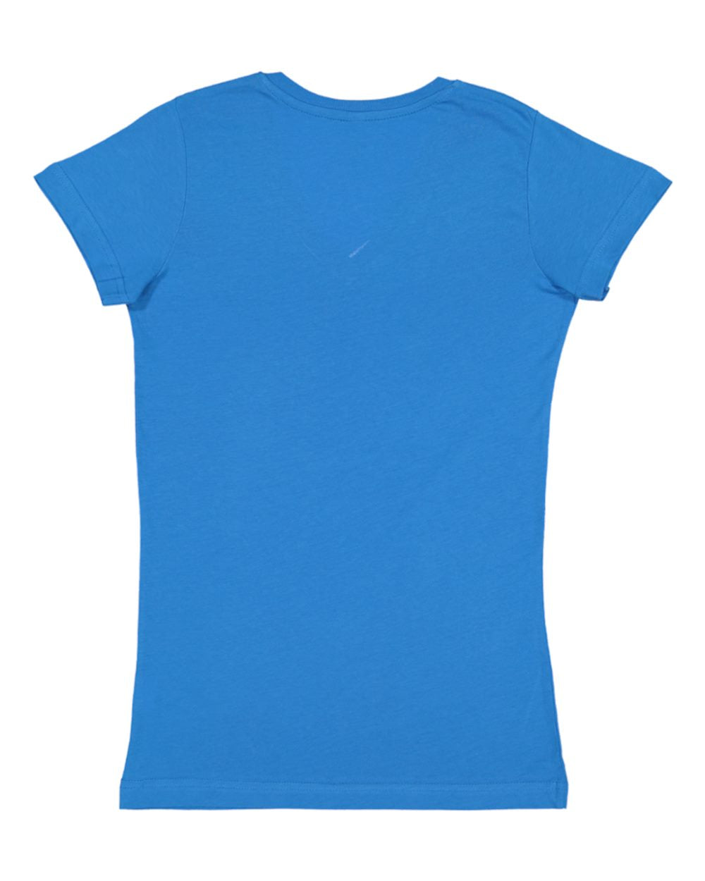 Ladies (Junior) Fitted --  (V-Neck) T-Shirt  -- 100% Cotton -- Cobalt Color