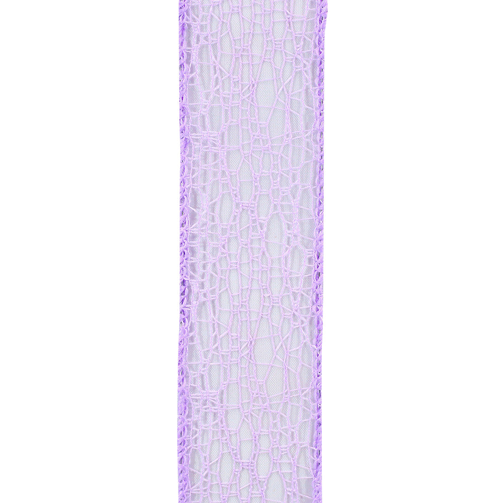 Web Natural Wire Edge Ribbon -- Various Sizes --- Lavender Color