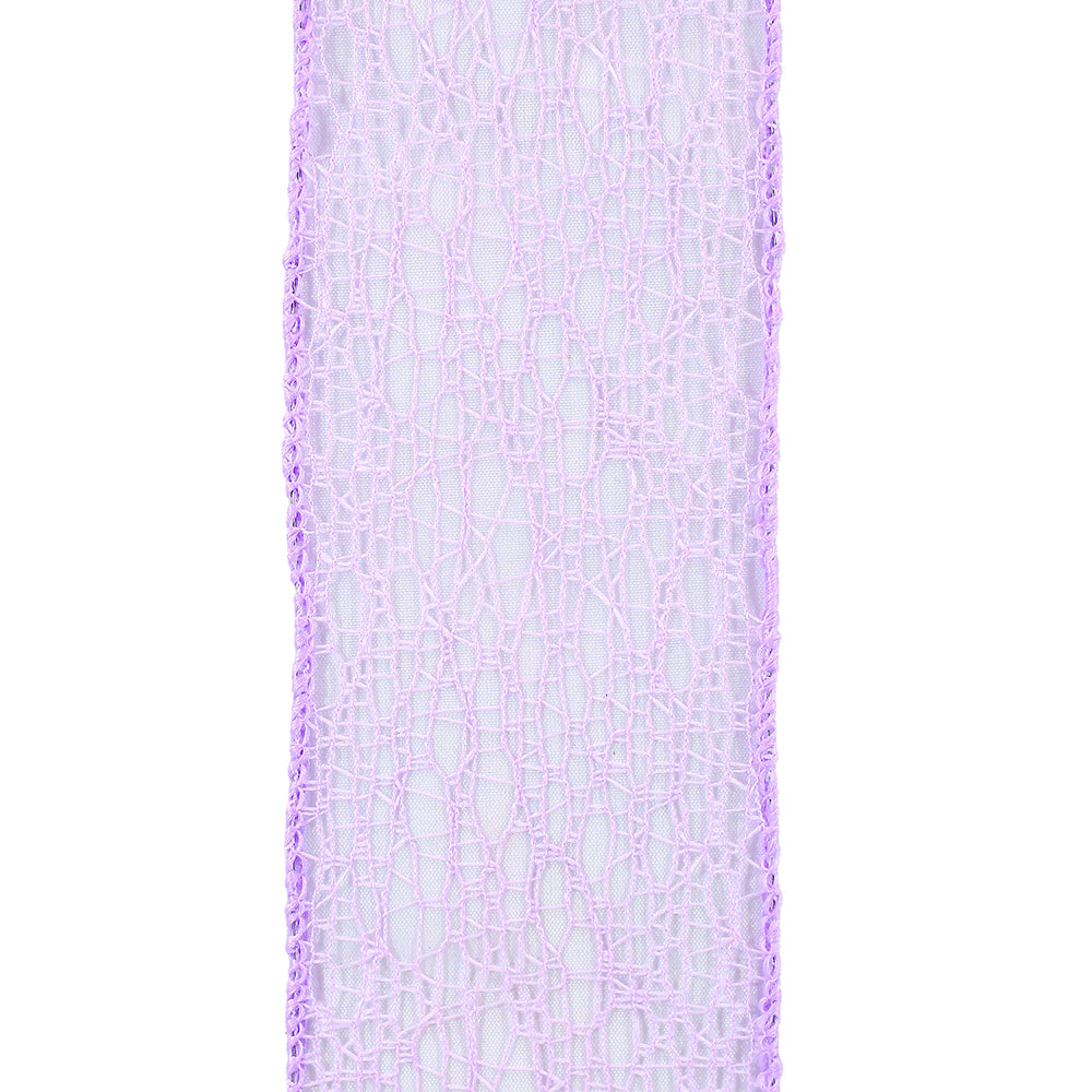 Web Natural Wire Edge Ribbon -- Various Sizes --- Lavender Color