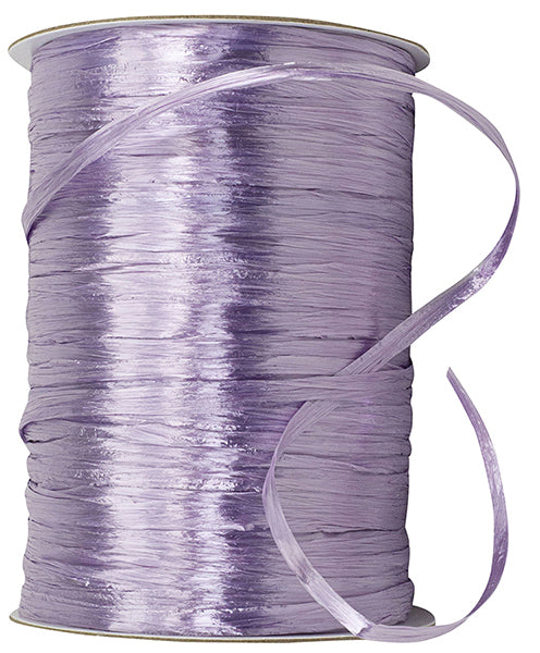 Premium - Pearl Finish Raffia Ribbon --- 1/4in x 100 yards --- Lavender Color