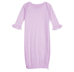 Load image into Gallery viewer, Baby Embroidery Sleep Gown (with Ruffle Sleeves) Set, Lavender Color
