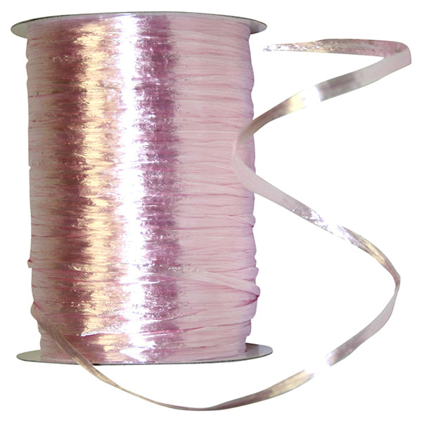 Premium - Pearl Finish Raffia Ribbon --- 1/4in x 100 yards --- Light P ...