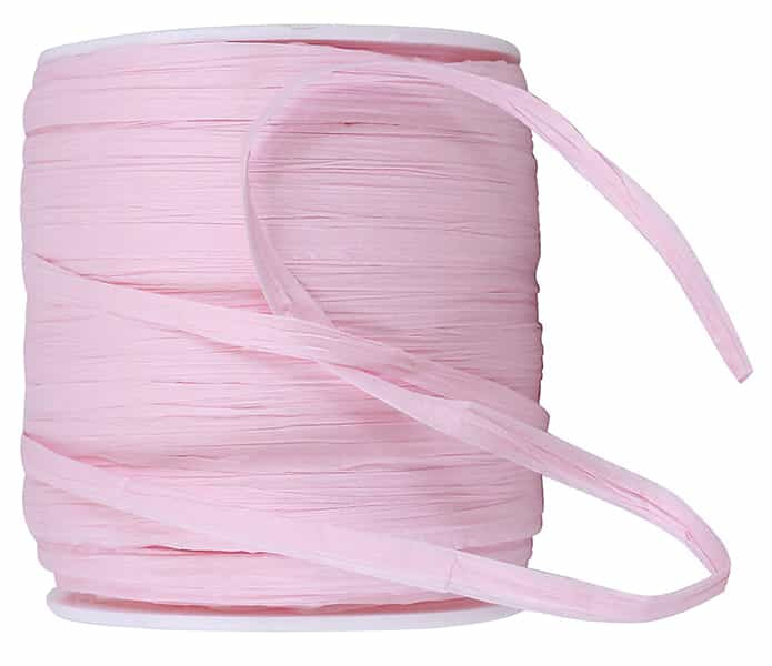 Paper Raffia Ribbon --- 1/4in x 100 yards --- Light Pink Color – Blanks ...
