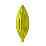 Load image into Gallery viewer, 8" -- Matte &amp; Shiny - Drilled Line Finial Christmas Ornaments — Various Colors -- 4 Pack by Vickerman®
