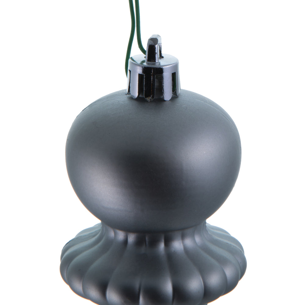 14" -- Limestone Matte-- Finial Drop Ornament (Pack of 2) by Vickerman®